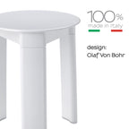 Sgabello in resine termoplastiche Gedy modello Trio - Bianco