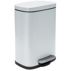 Pattumiera a pedale modello Akira in acciaio capienza 5 litri colore bianco opaco