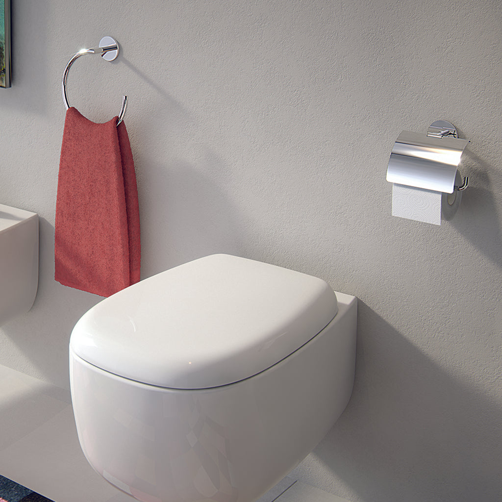 Portasalviette ad anello installazione a muro Gedy serie Gea - Cromato