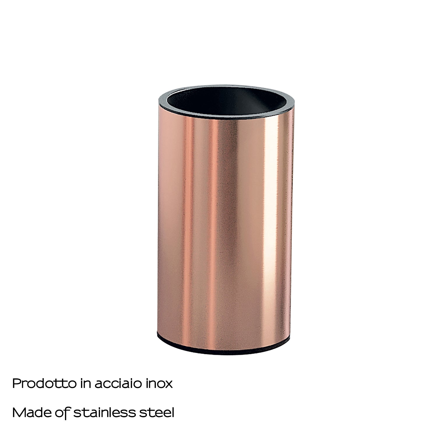 Portaspazzolini in Acciaio Inox di Gedy serie Elettra - Rame