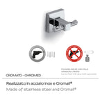 Appendiabiti a muro di Gedy serie Olimpo - Cromato