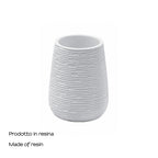 Portaspazzolini da appoggio in resina Gedy serie Gemini - Bianco