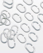 12 anelli per tenda doccia in resine termoplastiche di Gedy - Trasparente