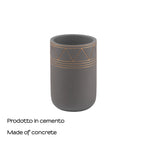 Portaspazzolini in cemento Gedy serie Calipso - Grigio