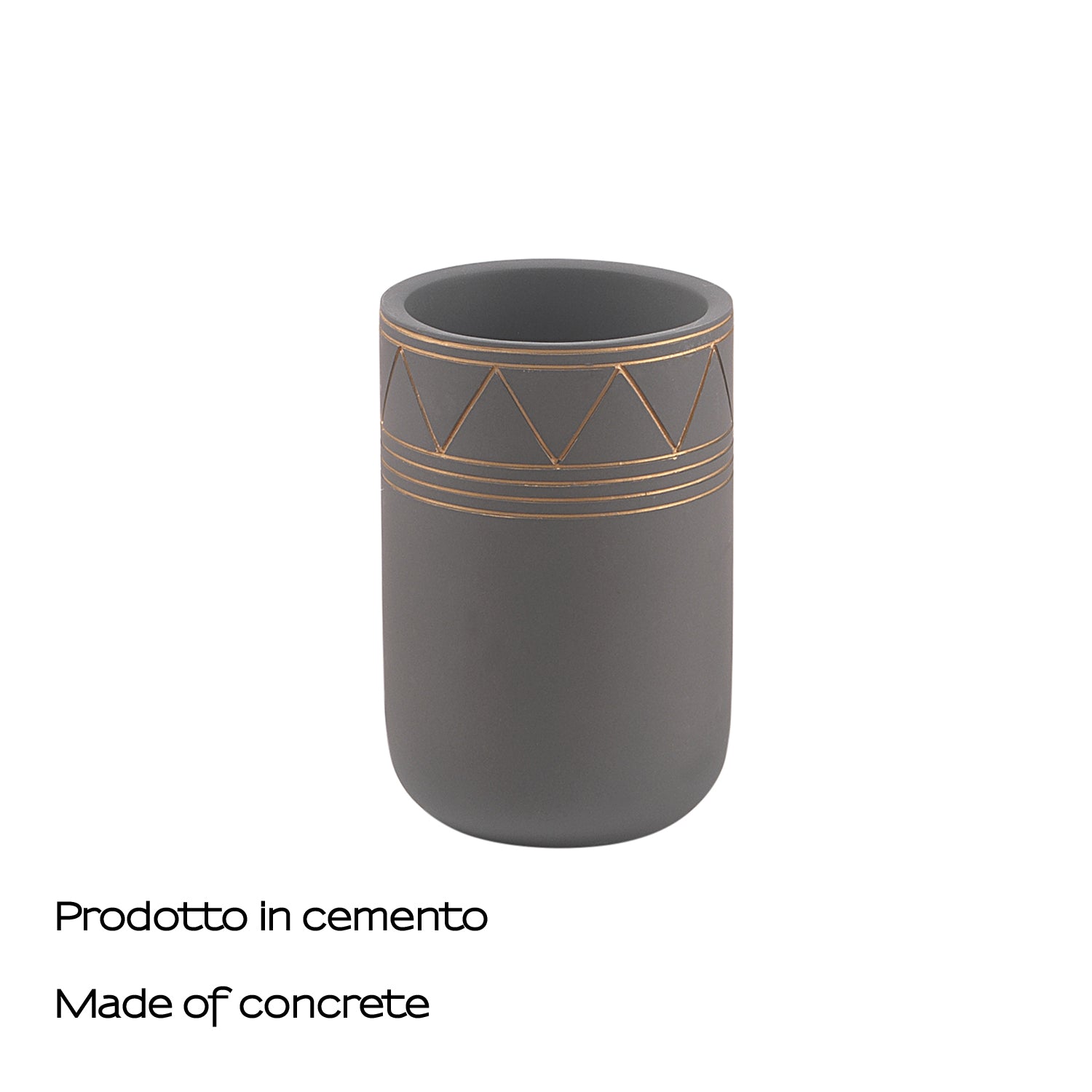 Portaspazzolini in cemento Gedy serie Calipso - Grigio