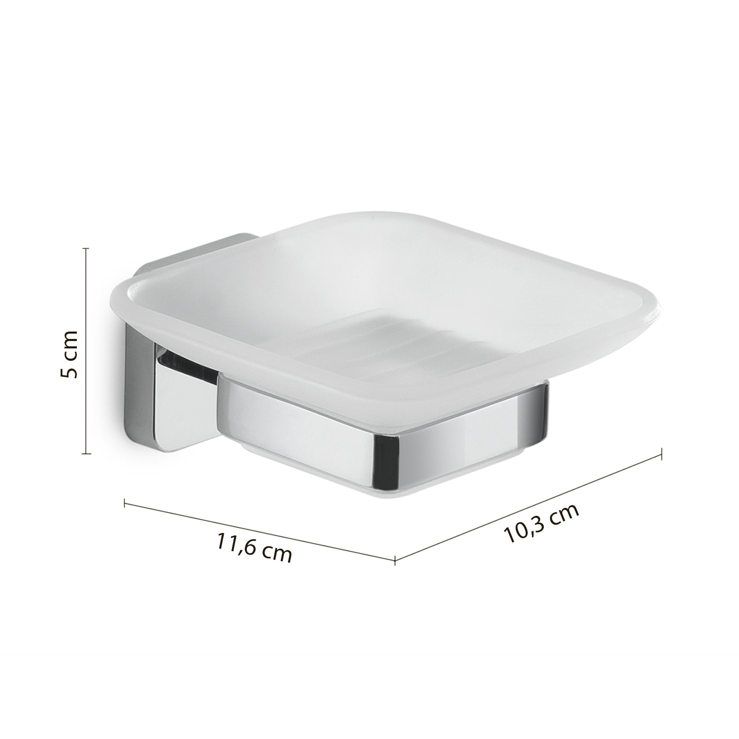 Portasapone Gedy modello Tonga 10.3x11.6xH5 cm - Cromato