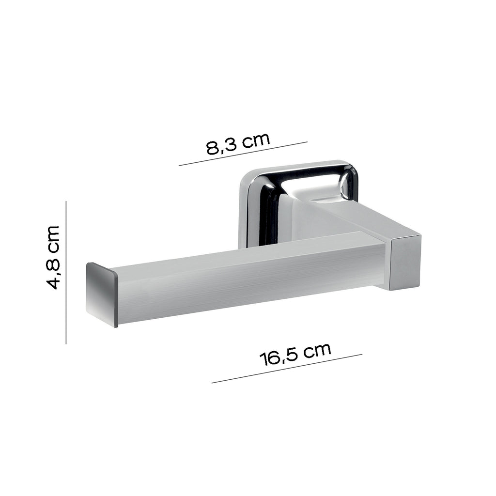 Porta carta igienica in alluminio anodizzato di Gedy serie K2 - Cromato