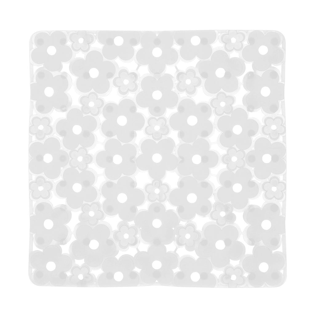 Tappeto antiscivolo doccia 53x53 in PVC modello Margherita di Gedy - Trasparente
