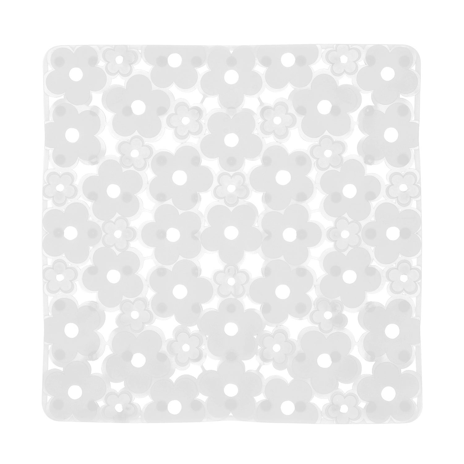 Tappeto antiscivolo doccia 53x53 in PVC modello Margherita di Gedy - Trasparente