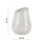 Portaspazzolini in ceramica Gedy modello Azalea - Bianco