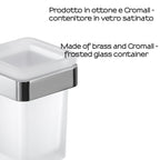 Portaspazzolini in Ottone e Cromall Gedy serie Samoa - Cromato