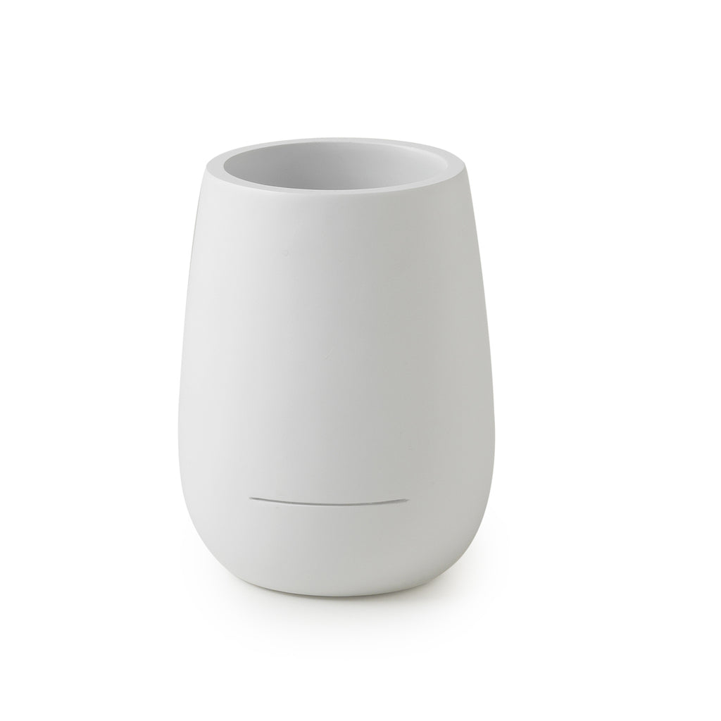 Portaspazzolini in resina Gedy serie Kira - Bianco