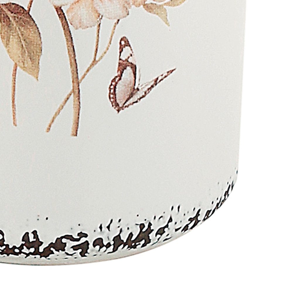 Portaspazzolini da appoggio in ceramica Gedy serie Clothilde - Bianco