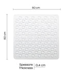 Tappeto antiscivolo doccia 50x50 modello Maim di Gedy - Trasparente