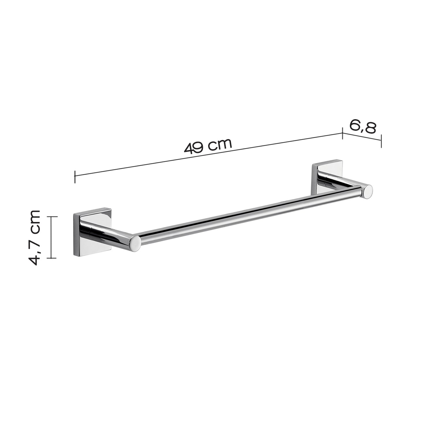 Portasalviette a muro 45 cm Fuji di Gedy - Cromato