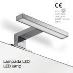 Lampada Led per specchio da 18 cm con attacco universale modello Madeira di Gedy - Cromato
