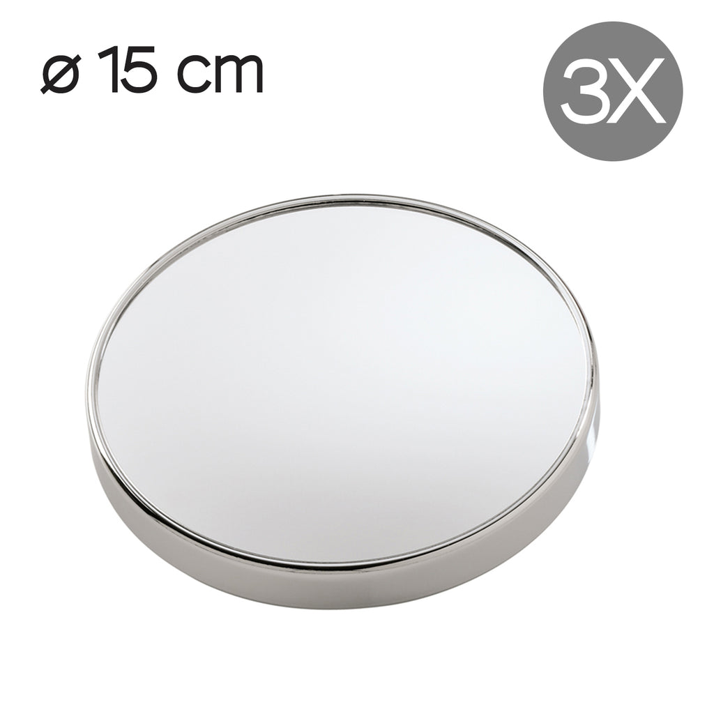 Specchio ingranditore Lia 3X con ventosa - Cromato