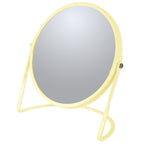 Specchio ingranditore da tavolo su base in acciaio modello Akira colore giallo opaco