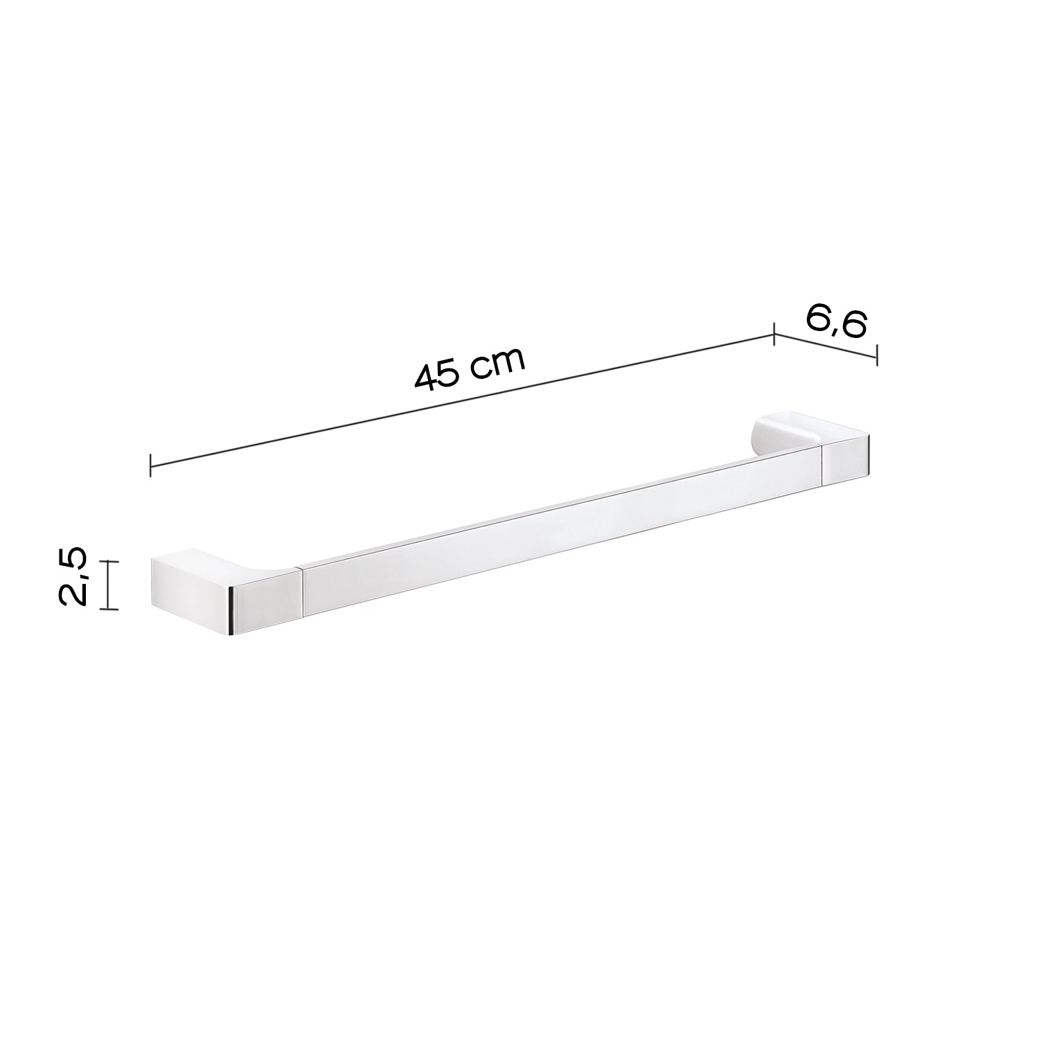 Portasalviette a muro di Gedy serie Pirenei 45 cm - Cromato