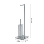 Piantana portarotolo e scopino wc in Acciaio Inox e metallo di Gedy modello Felix - Cromato