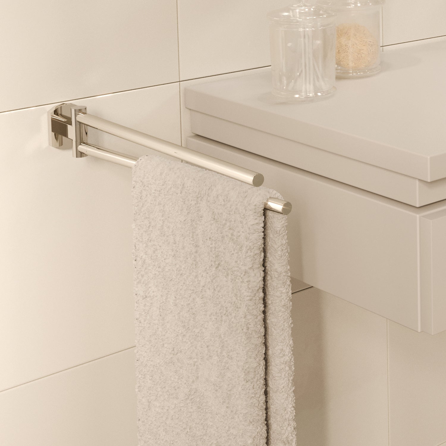 Porta asciugamani a snodo di Gedy serie Edera Plus - Cromato