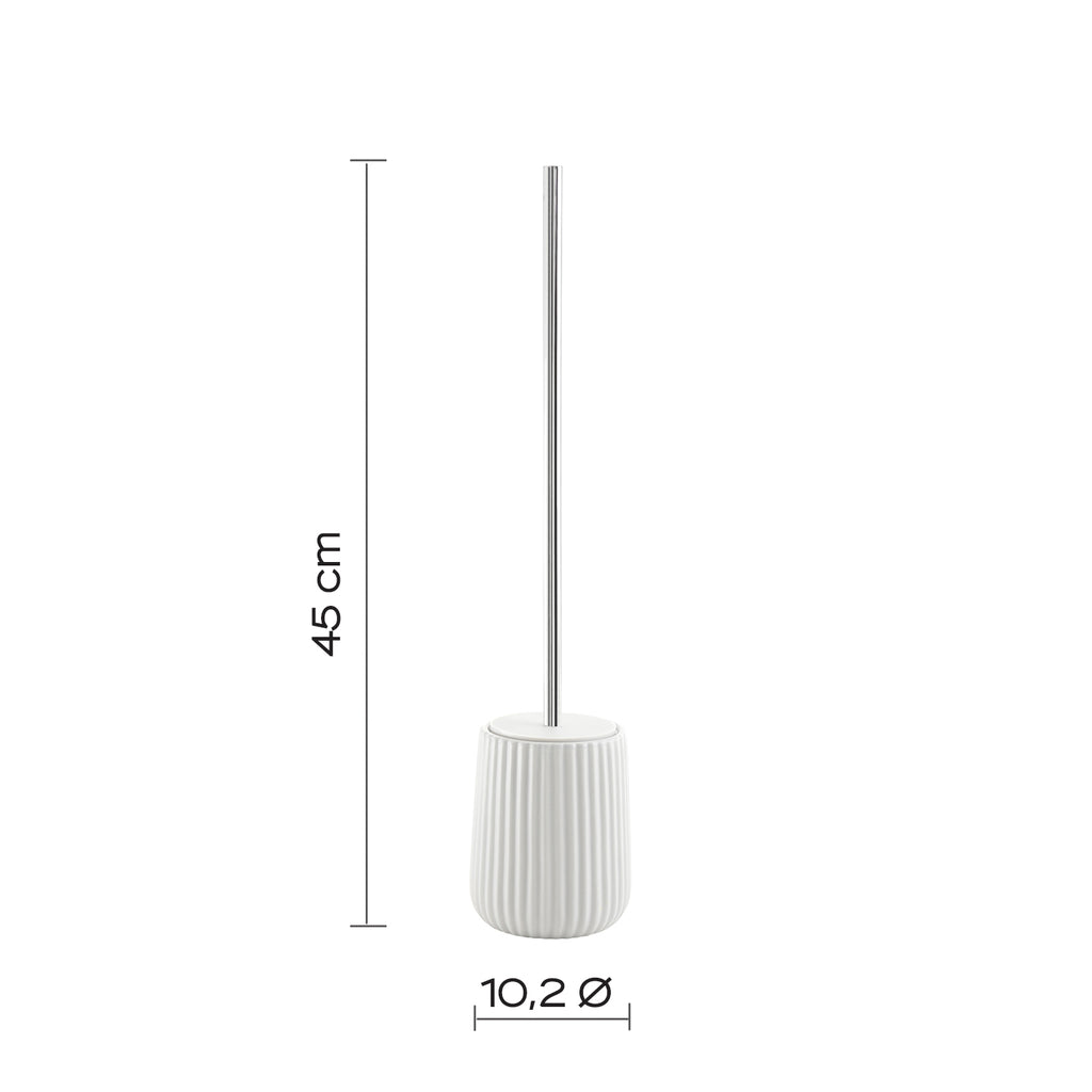 Scopino da appoggio Gedy modello Marika con ciuffo in setole - Bianco