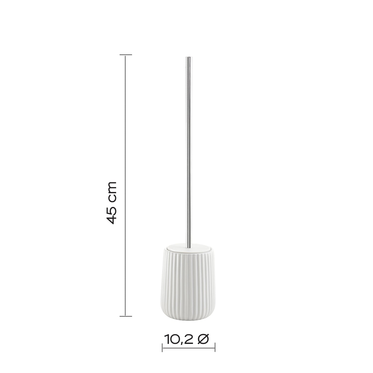 Scopino da appoggio Gedy modello Marika con ciuffo in setole - Bianco