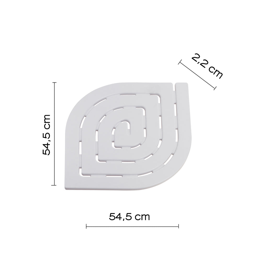 Pedana doccia 54.5x54.5 modello Spirale di Gedy - Bianco