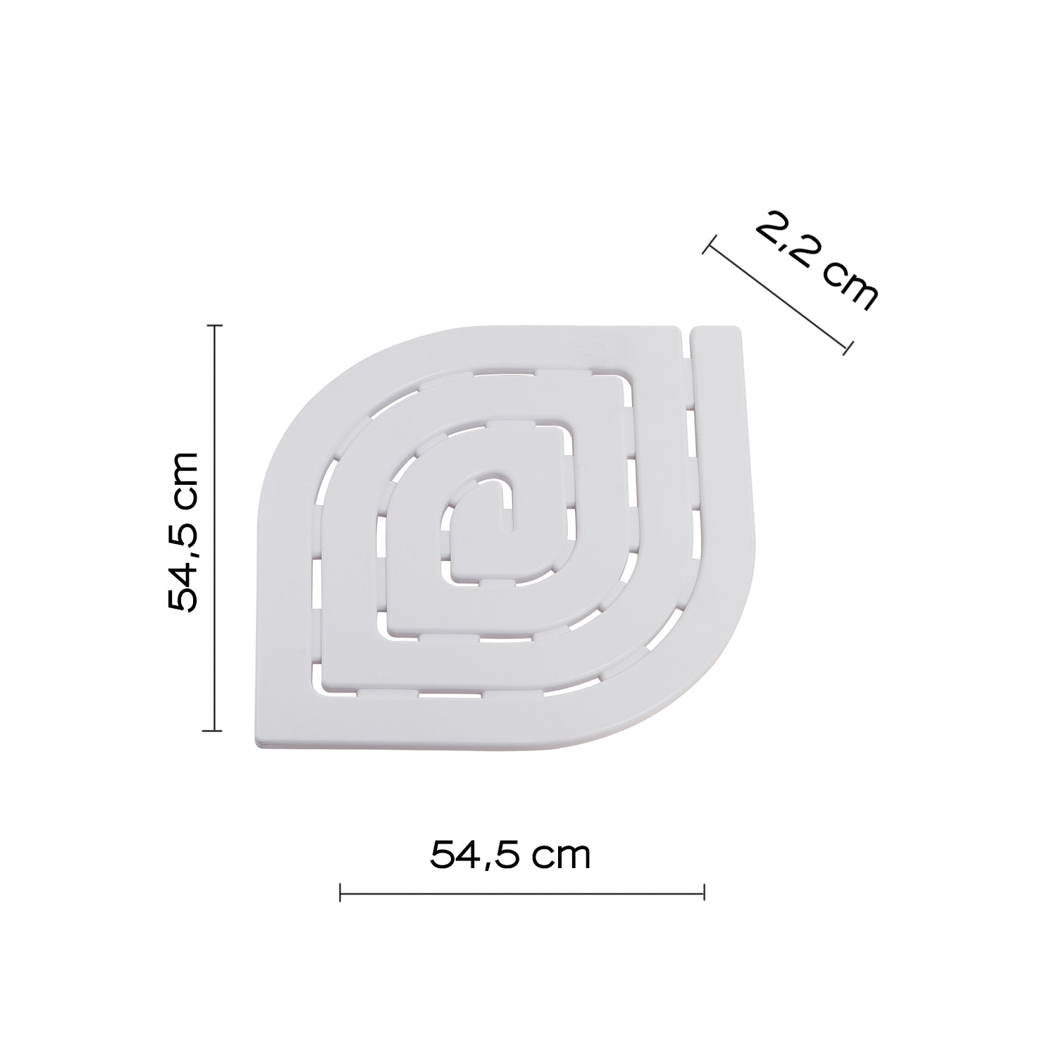 Pedana doccia 54.5x54.5 modello Spirale di Gedy - Bianco