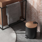 Porta rifiuti 3 litri modello Kenta in bambu'/nero