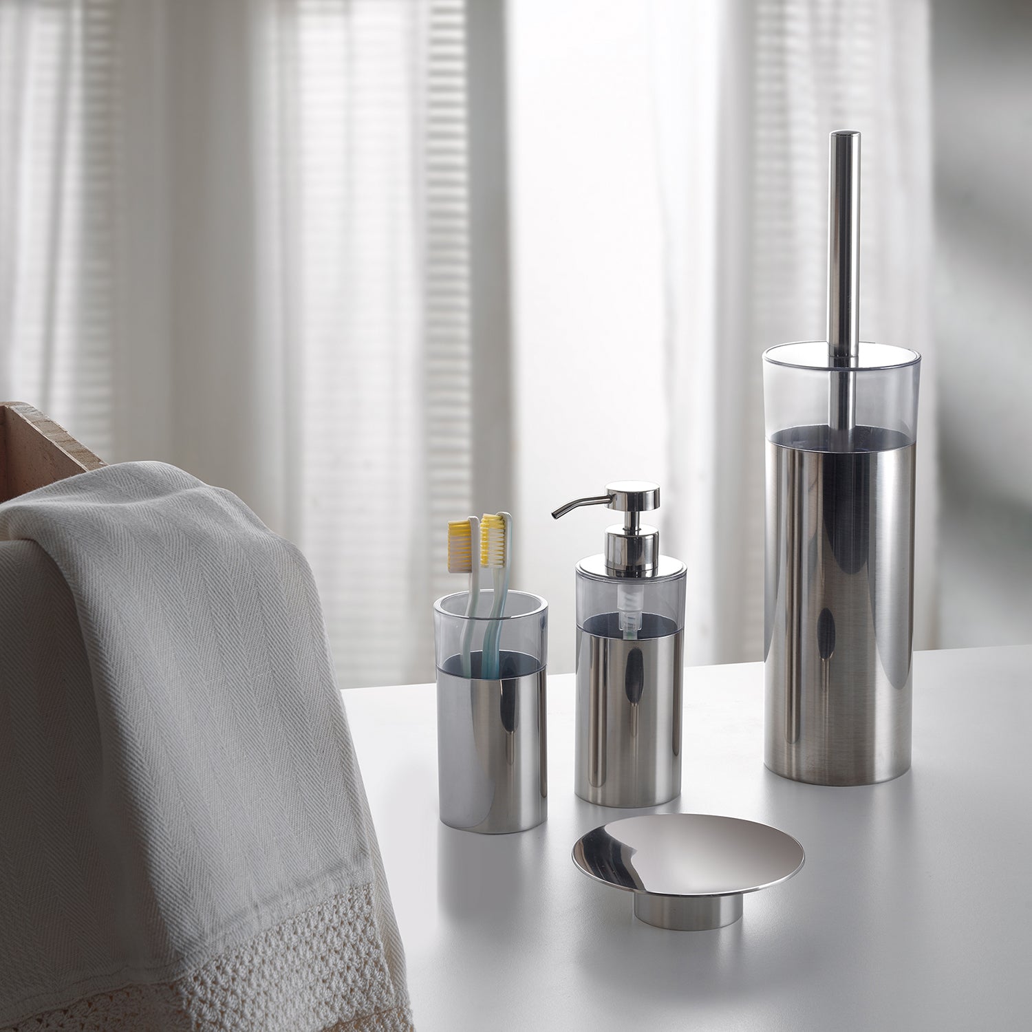 Portasapone in Acciaio Inox Gedy serie Betty - Cromato