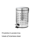 Portarifiuti in Acciaio Inox da 3 lt modello Grid di Gedy - Cromato
