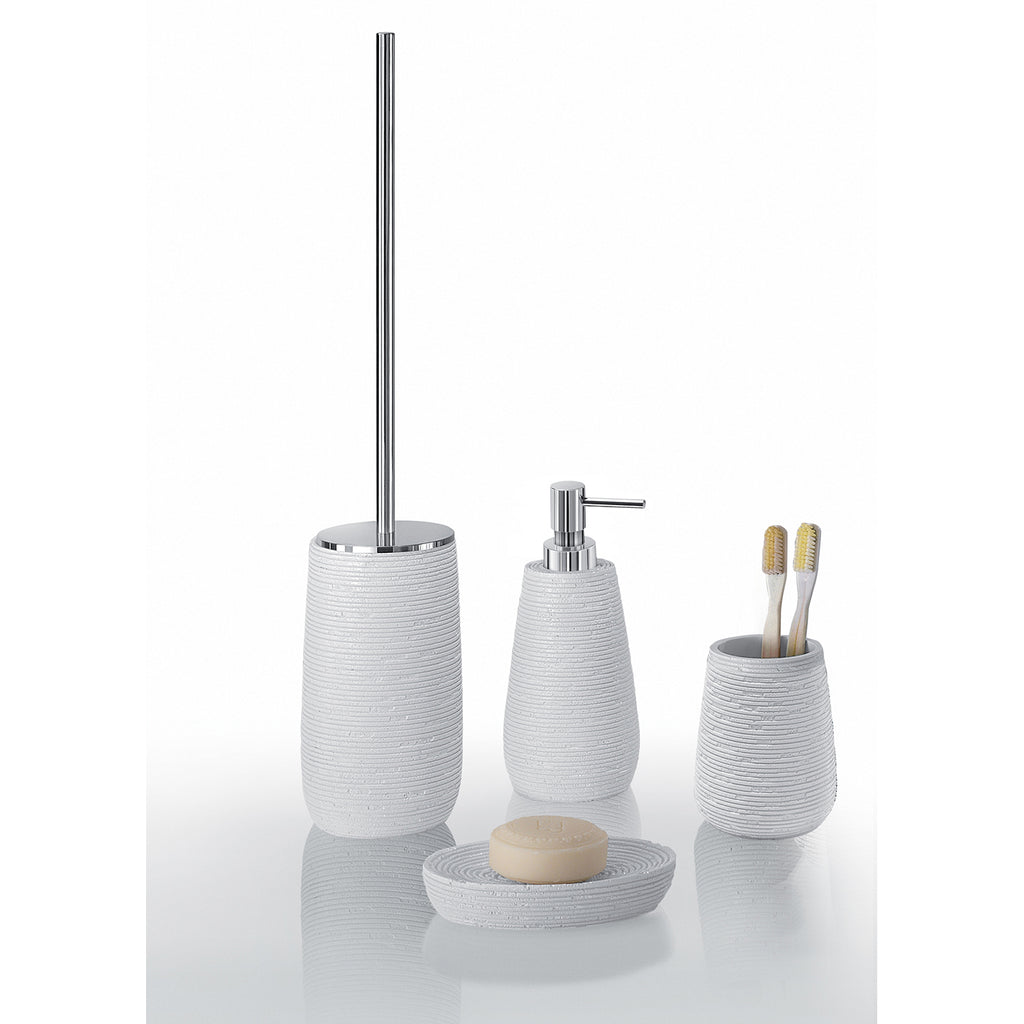 Scopino da appoggio in resina Gedy serie Gemini - Bianco