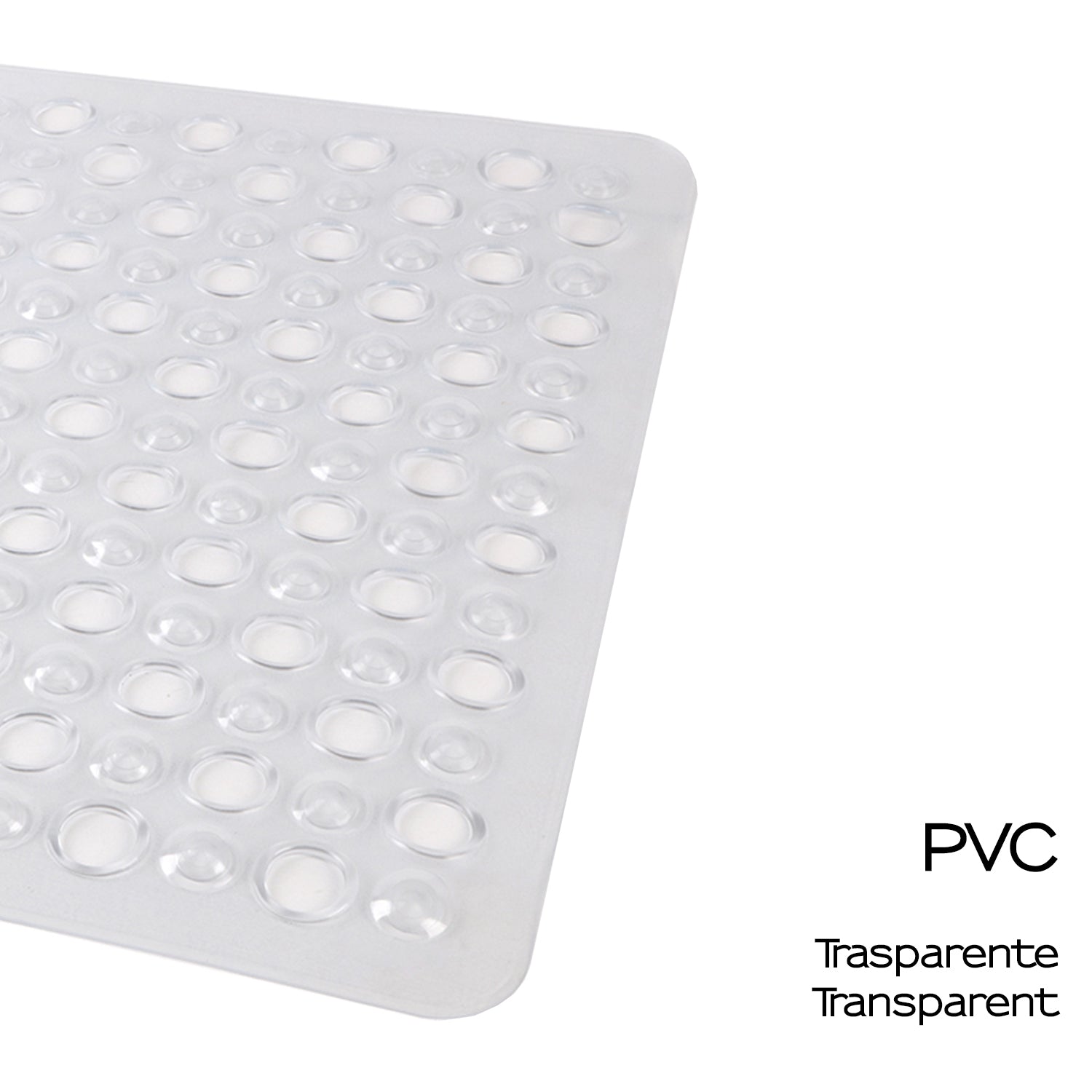 Tappeto antiscivolo doccia 50x50 modello Maim di Gedy - Trasparente