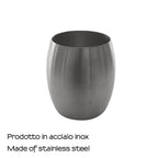 Portaspazzolini in Acciaio Inox Gedy serie Nigella - Spazzolato