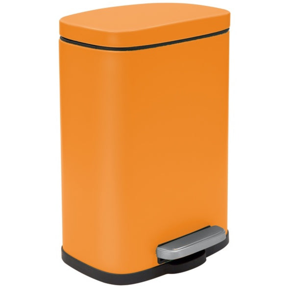 Pattumiera a pedale modello Akira capienza 5 litri colore Arancio opaco