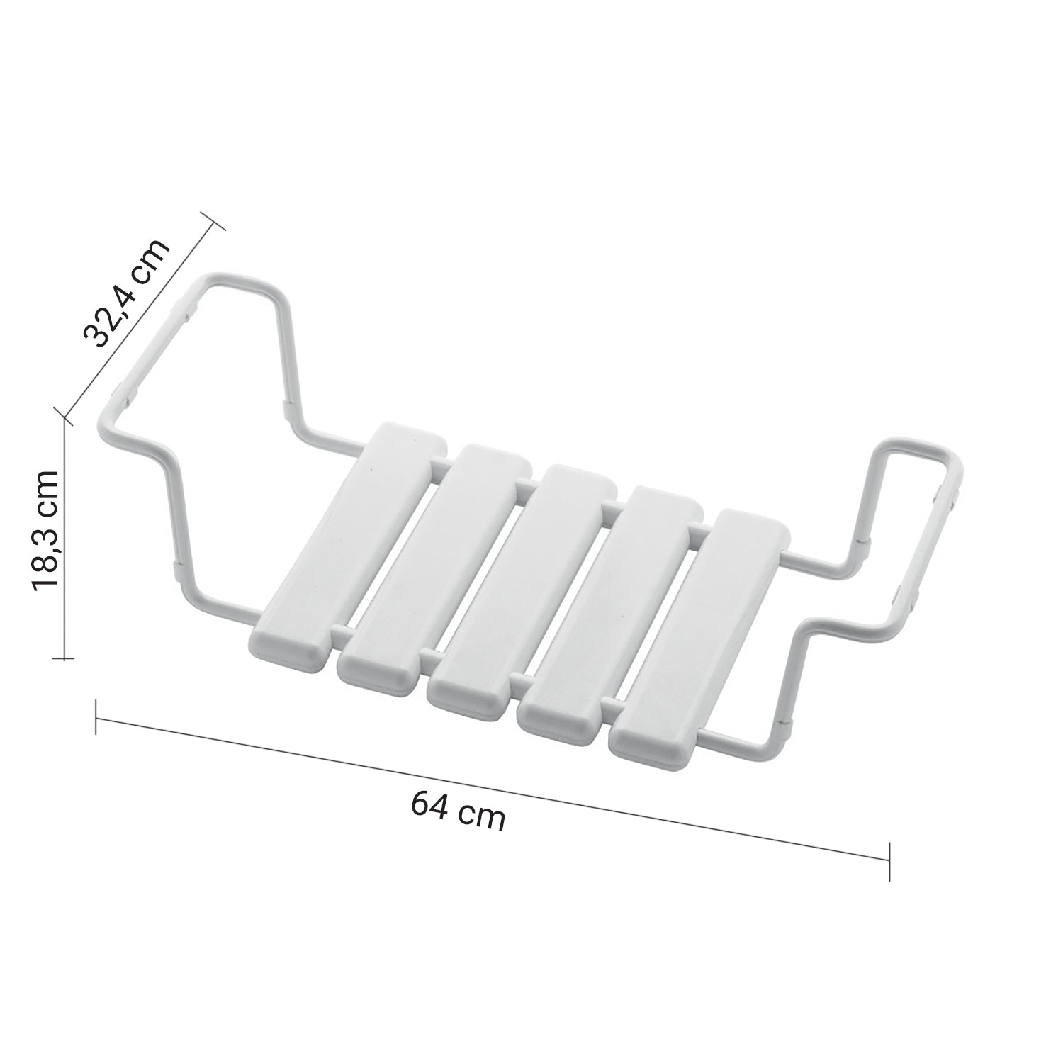 Sedile estensibile per vasca modello Sicura di Gedy - Bianco