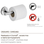 Portarotolo a muro Vermont Pro di Gedy - Cromato