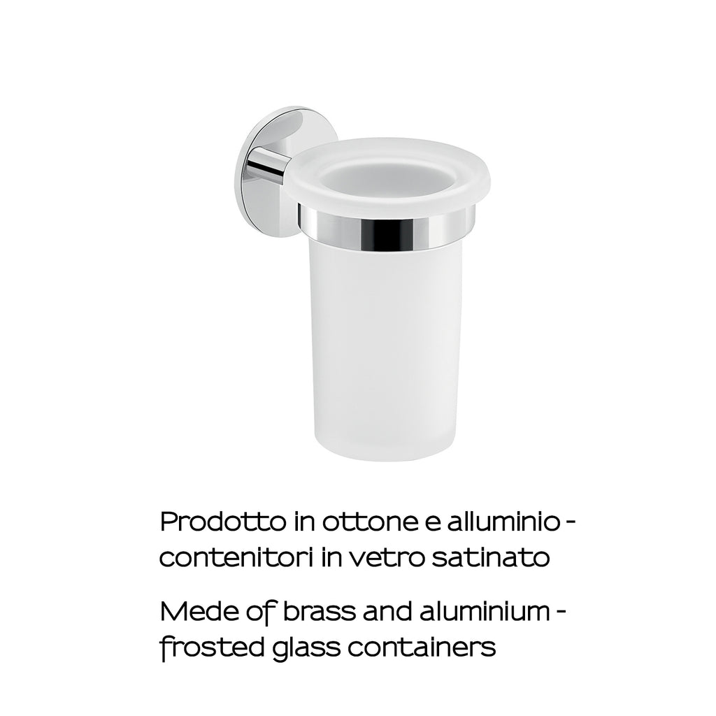 Portaspazzolini a muro Gedy serie Gea - Cromato