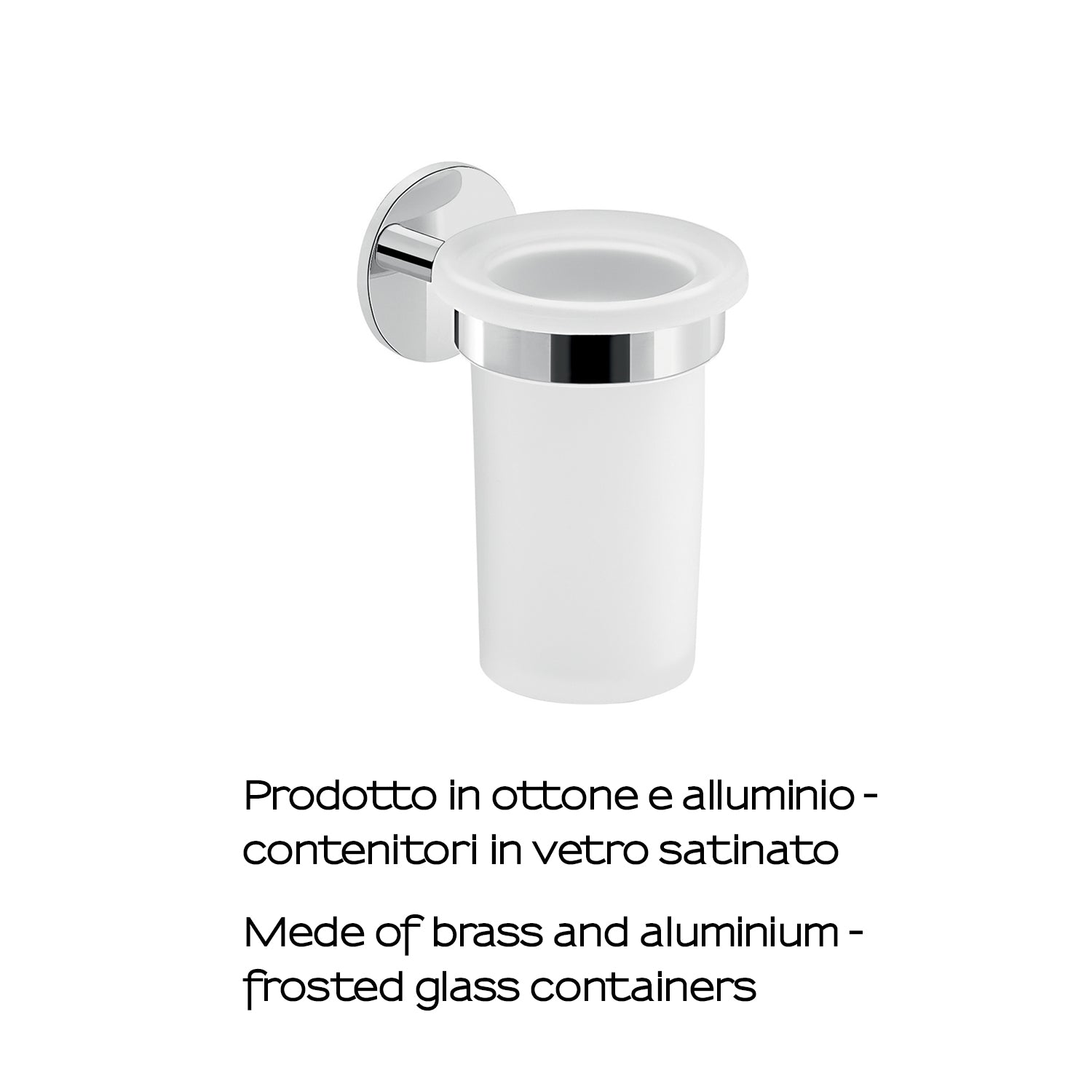 Portaspazzolini a muro Gedy serie Gea - Cromato