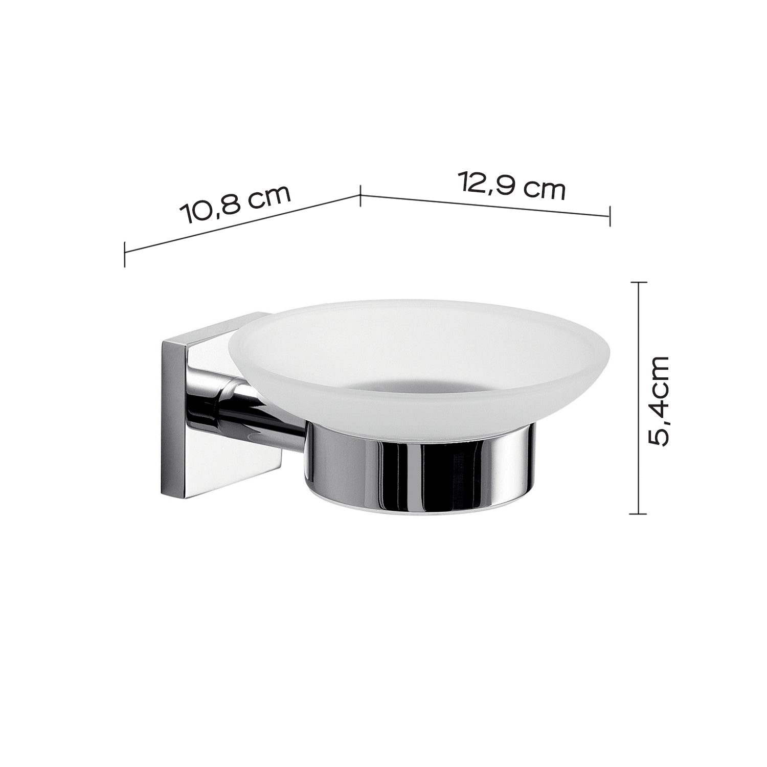 Portasapone a muro Gedy serie Fuji - Cromato