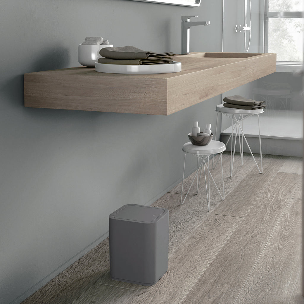 Portarifiuti 8 lt da appoggio Gedy serie Seventy - Grigio