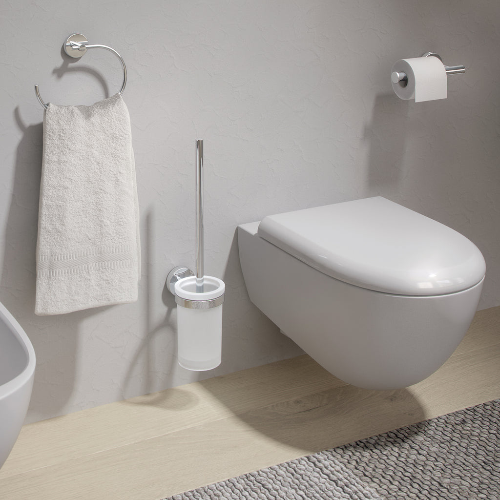 Portasalviette ad anello a muro in Acciaio Inox Eros di Gedy - Cromato