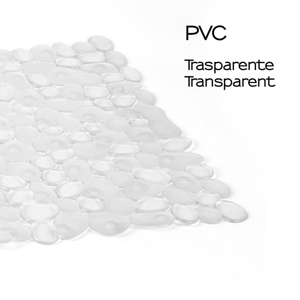 Tappeto antiscivolo doccia 35x70 modello River di Gedy - Trasparente