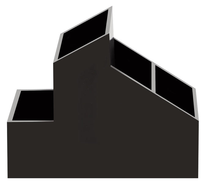 Contenitore portaoggetti 4 vani singolo Abs modello Skyline colore nero