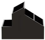 Contenitore portaoggetti 4 vani singolo Abs modello Skyline colore nero