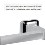 Porta carta igienica in alluminio anodizzato di Gedy serie K2 - Cromato