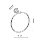 Porta asciugamani ad anello in Acciaio Inox Genziana di Gedy - Cromato