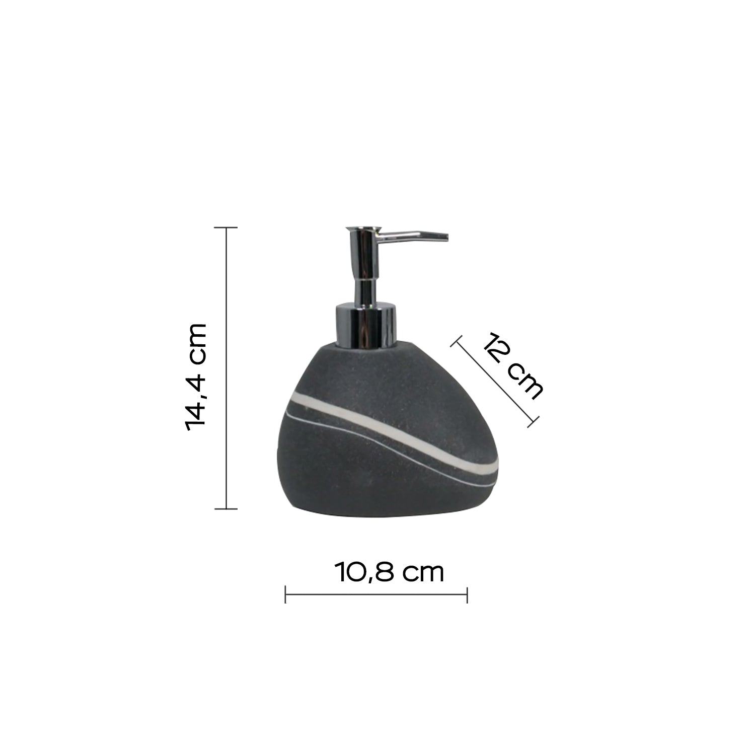 Dosasapone da appoggio con erogatore Gedy serie Yvonne - Grigio