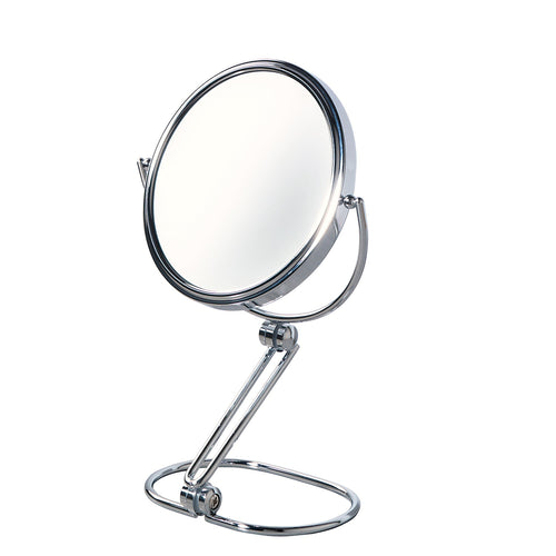Specchio ingranditore 5X da appoggio - Cromato